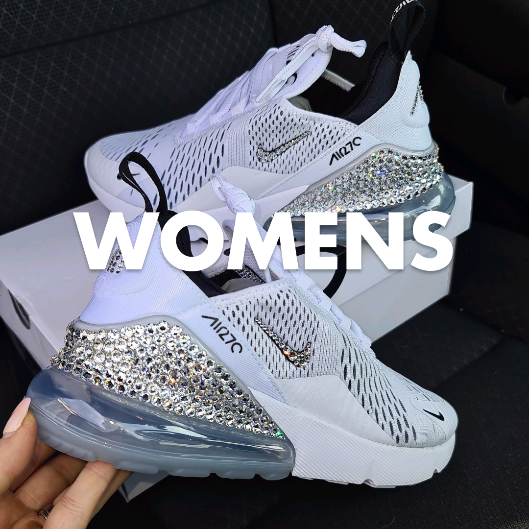 Swarovski Nike Blinged Womens Nike Air Max 270 Running/ Training Shoes.  Outer Nike Swoosh is customized with …
